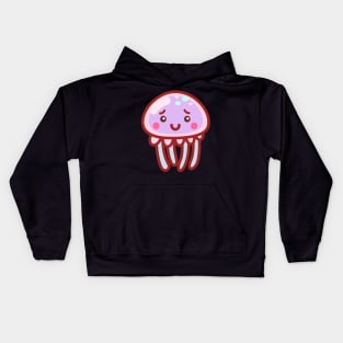 Shy Cotton Candy Jellyfish Kids Hoodie